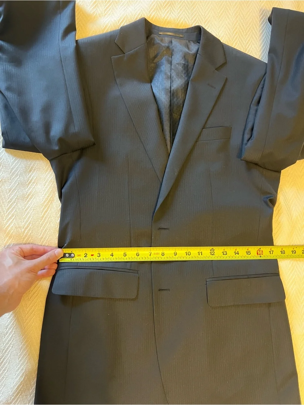 Classic Men's Black Pinstripe Suit